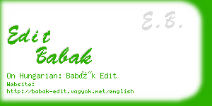 edit babak business card